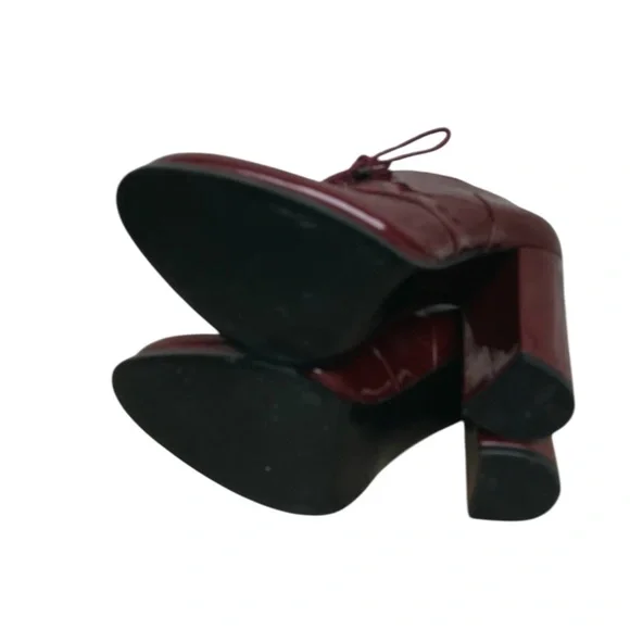 Guess Burgundy Patent Leather Heels - Picture 8 of 9